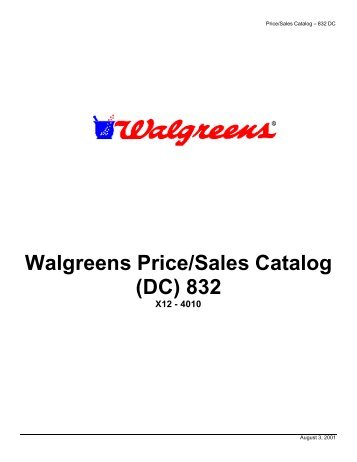 Walgreens Price/Sales Catalog (DC) 832 - Jobisez