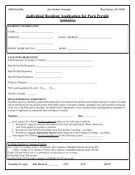 Individual Resident Application for Park Permit - East Goshen ...