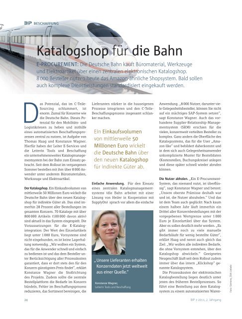 Bestellprozess bei der Deutschen Bahn - SupplyOn