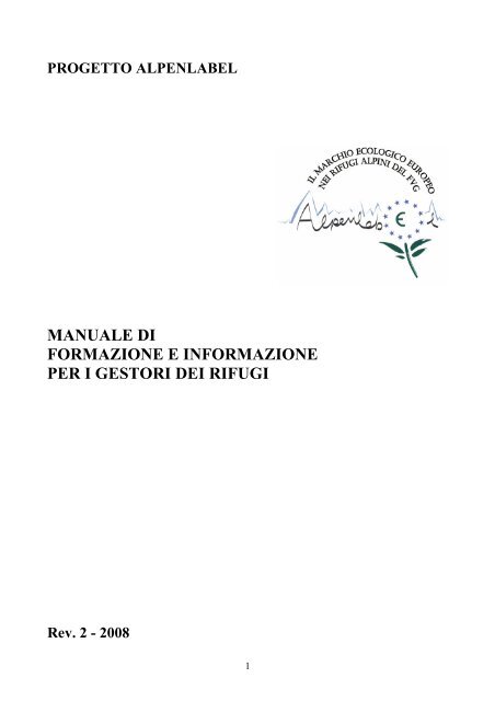 Manuale Alpenlabel - ARPA FVG - Regione Autonoma Friuli ...