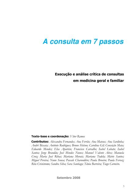 A consulta em 7 passos - AssociaÃ§Ã£o Portuguesa de Medicina Geral ...