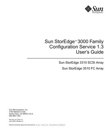 Sun StorEdge™ 3000 Family Configuration ... - RS/6000 Home