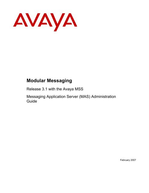 Administration Guide - Avaya Support