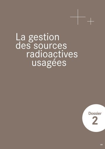 La gestion des sources radioactives usagÃ©es, INVENTAIRE ... - Andra