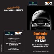 Gepflegter Rasen mit Sixt! - Golf Fee Card