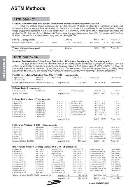 ASTM Methods - Chebios