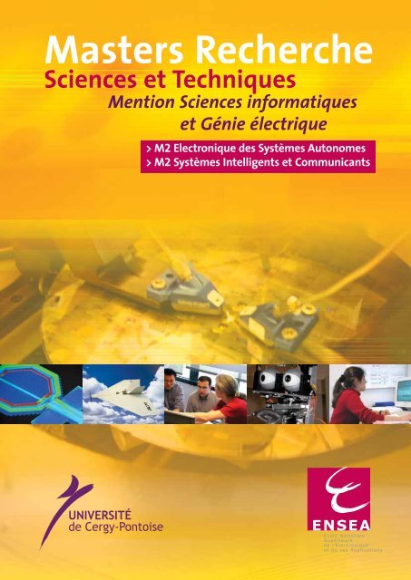 Brochure des Masters Recherche SIC et ESA - ENSEA