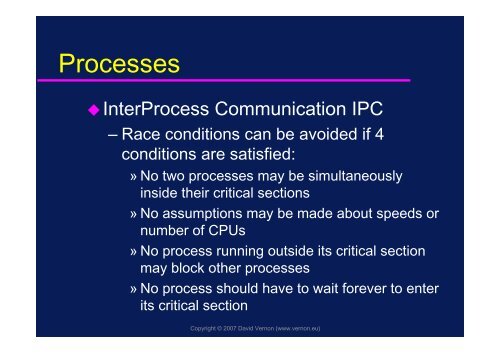 Operating Systems - David Vernon