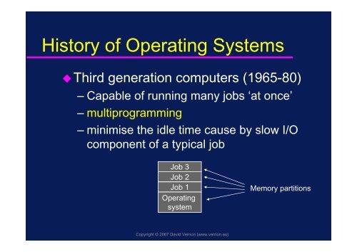 Operating Systems - David Vernon