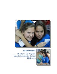 MYP Assessment Handbook V2 - Lincoln Community School