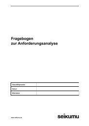 Fragebogen zur Anforderungsanalyse (pdf, 106 KB) - Seikumu