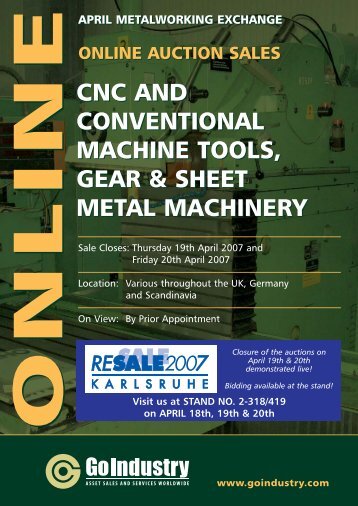 CNC AND CONVENTIONAL MACHINE TOOLS, GEAR & SHEET ...