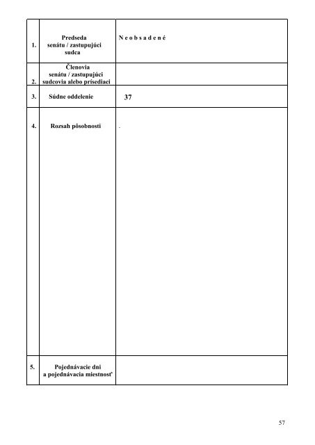 Rozvrh práce - Ministerstvo spravodlivosti SR