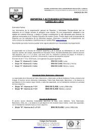 DEPORTES Y ACTIVIDADES EXTRASCOLARES CURSO 2011-2012