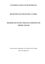 Relazione sull'attività didattica e scientifica nel triennio 1998-2000