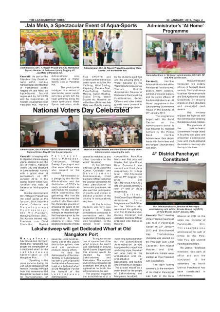 Lakshadweep Times 30 January 2013 - IntraLAK