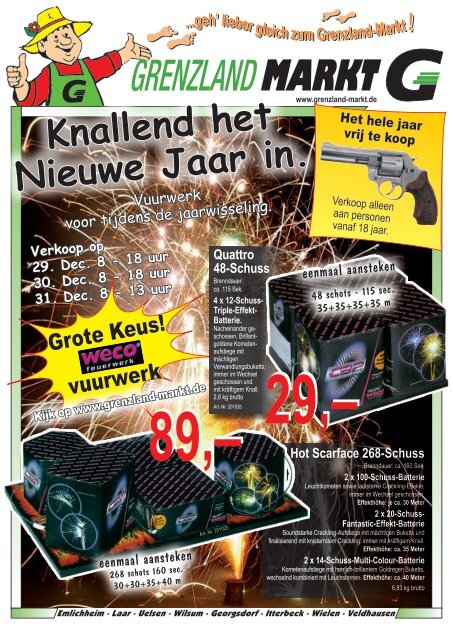 18 uur 30. Dec. 8 - 18 uur 31. Dec. 8 - Grenzland Markt