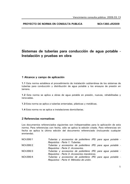 Sistemas de tuberÃ­as para conducciÃ³n de agua potable ... - Siss