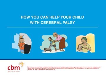 How You Can Help Your Child With Cerebral Palsy - CBM