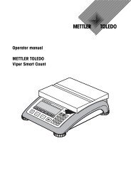 Operator manual METTLER TOLEDO Viper Smart Count