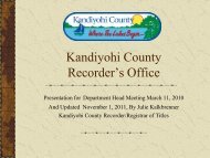 Kandiyohi County Recorder's Office - Kandiyohi County, Minnesota