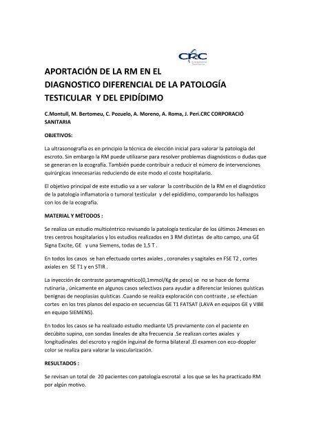 aportación de la rm en el diagnostico diferencial de la patología ...