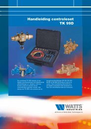 Handleiding controleset TK 99D - Watts waterbeveiliging