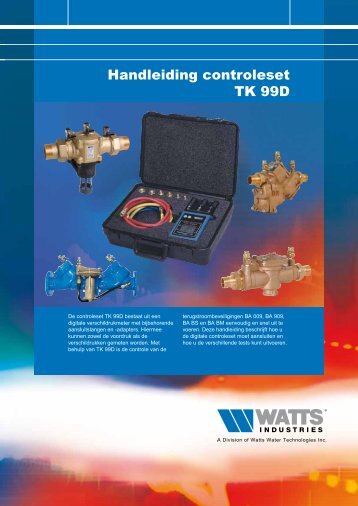 Handleiding controleset TK 99D - Watts waterbeveiliging