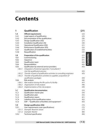 Table of Contents - GMP Publishing