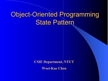 Object-Oriented Programming State Pattern