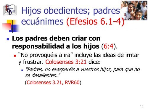 Los hijos deben obedecer y honrar a sus padres - Iglesia Biblica ...