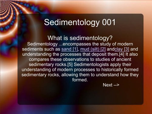 What is sedimentology?