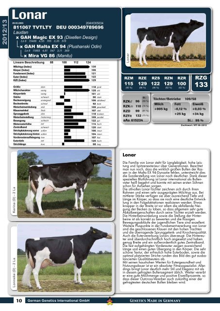 bullenkatalog 2012/13 - GGI German Genetics International GmbH