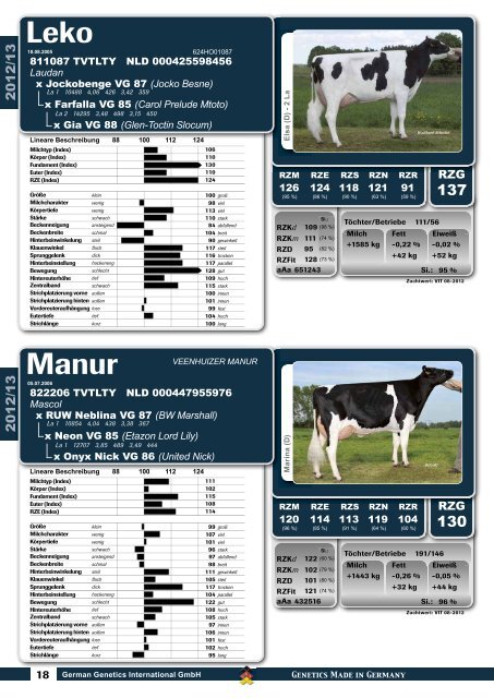 bullenkatalog 2012/13 - GGI German Genetics International GmbH