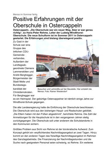 Wittlager Kreisblatt - Ludwig-Windthorst-Schule Ostercappeln