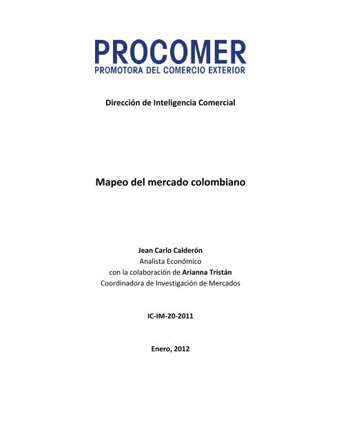 Mapeo del mercado colombiano finalx - Procomer