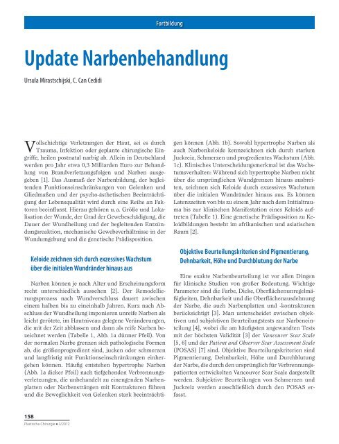 Update Narbenbehandlung - Dr. R. Kaden Verlag