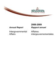 2008-2009 Annual Report - Government of New Brunswick ...