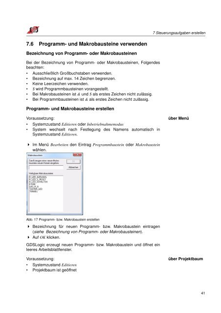 Handbuch GDSLogic - GRAF-SYTECO Visualisierungstechnik