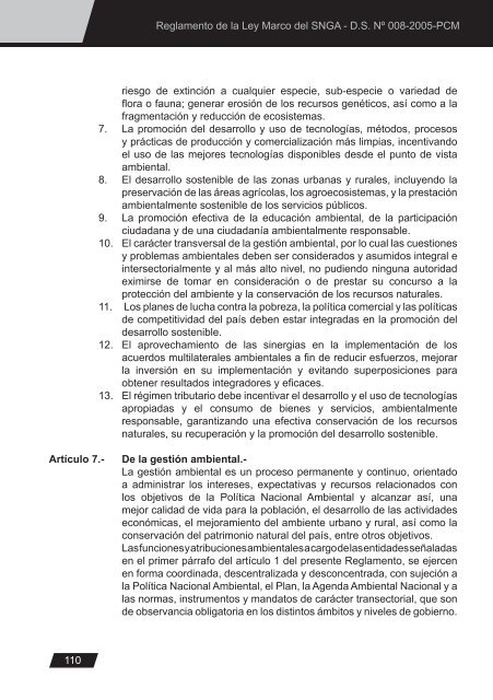 Ley General del Ambiente - CDAM - Ministerio del Ambiente