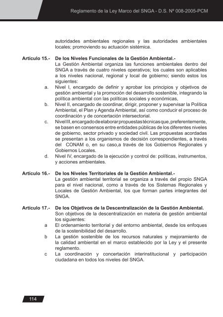 Ley General del Ambiente - CDAM - Ministerio del Ambiente