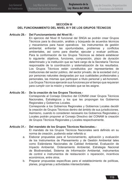 Ley General del Ambiente - CDAM - Ministerio del Ambiente