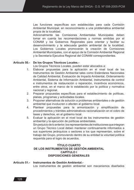 Ley General del Ambiente - CDAM - Ministerio del Ambiente