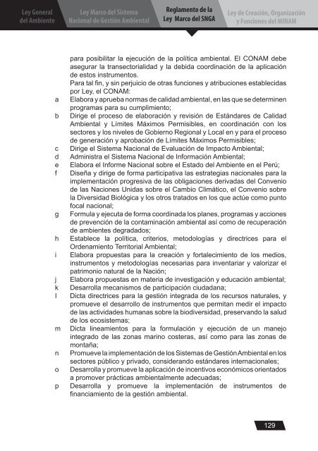 Ley General del Ambiente - CDAM - Ministerio del Ambiente