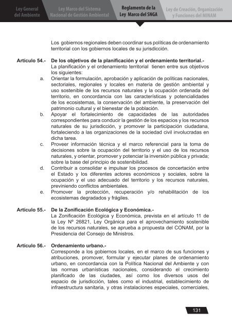 Ley General del Ambiente - CDAM - Ministerio del Ambiente