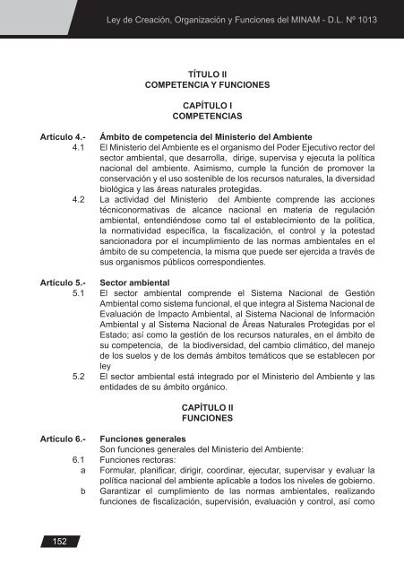 Ley General del Ambiente - CDAM - Ministerio del Ambiente