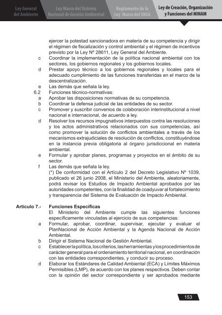 Ley General del Ambiente - CDAM - Ministerio del Ambiente