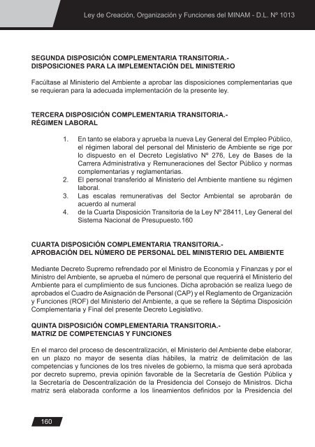 Ley General del Ambiente - CDAM - Ministerio del Ambiente