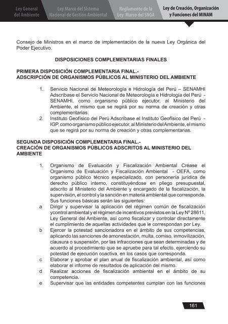 Ley General del Ambiente - CDAM - Ministerio del Ambiente