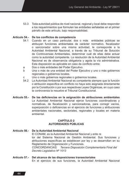 Ley General del Ambiente - CDAM - Ministerio del Ambiente